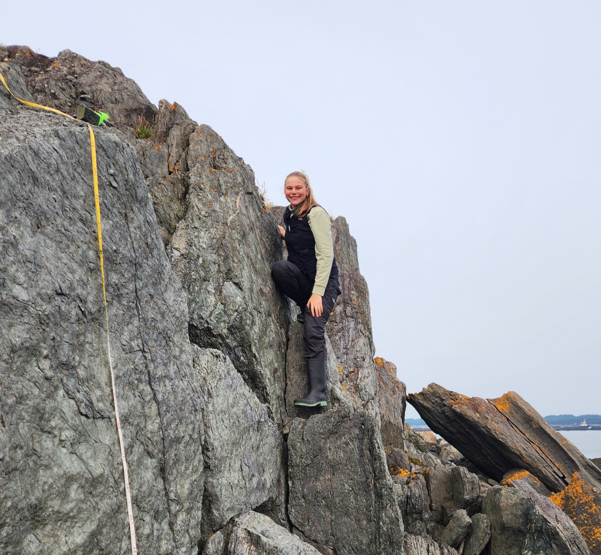 Abbi Scher during coastal fieldwork