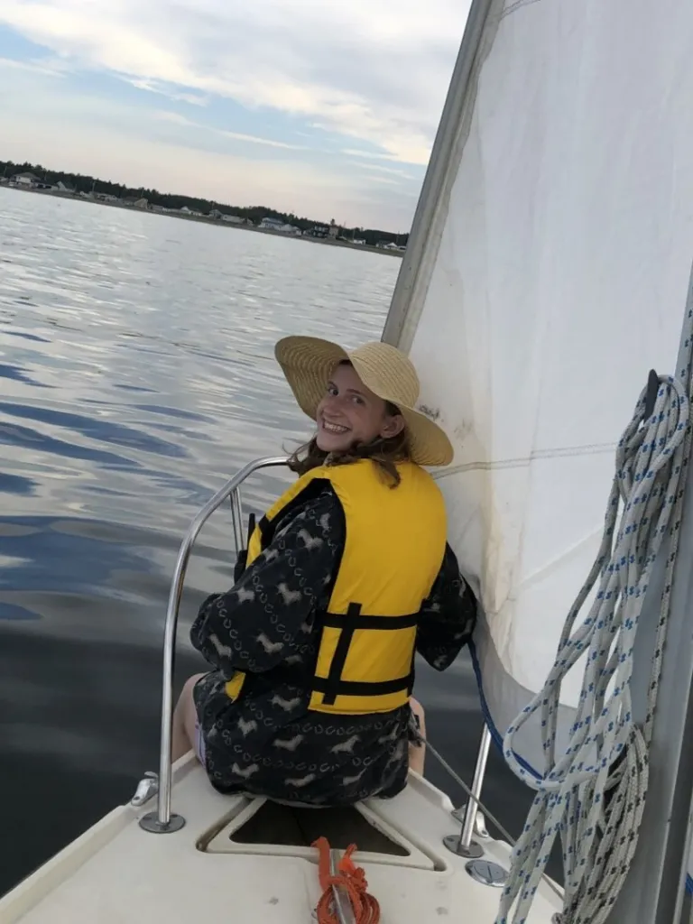 Katherine Hache during coastal fieldwork